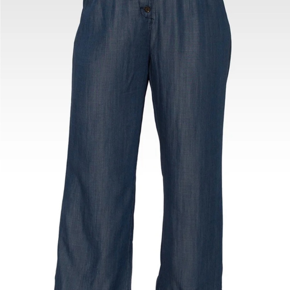 New Standards and Practices Plus Size High Rise Indigo Wide Leg Tencel Pants 2X